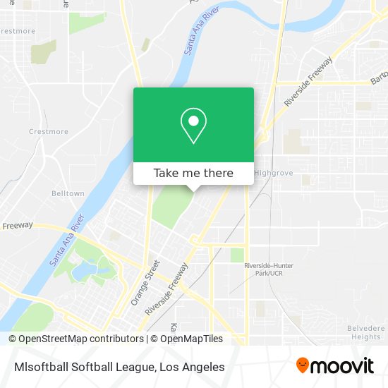 Mlsoftball Softball League map