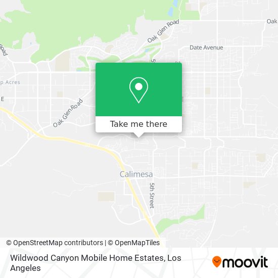 Mapa de Wildwood Canyon Mobile Home Estates