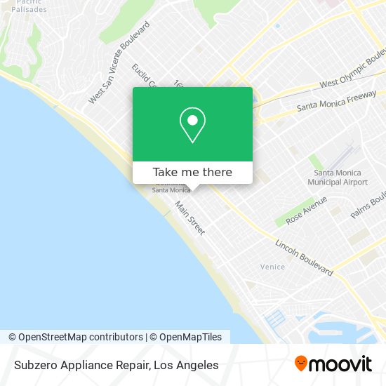 Subzero Appliance Repair map