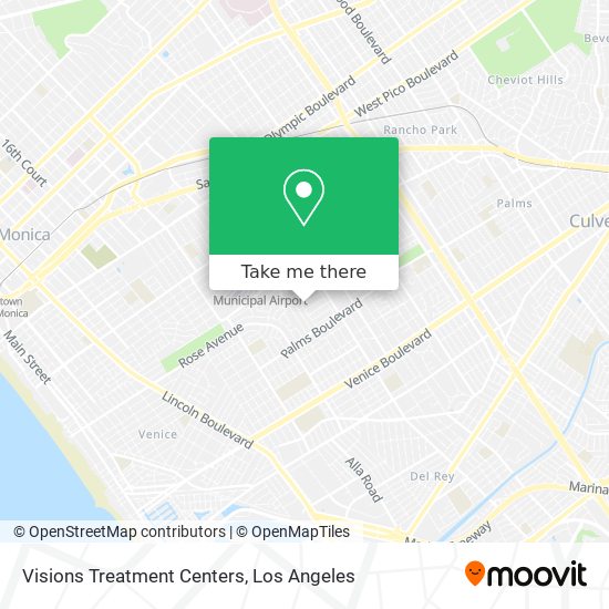 Visions Treatment Centers map