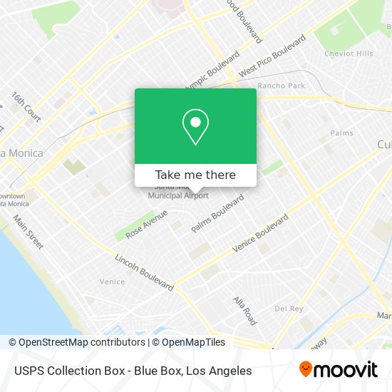 Mapa de USPS Collection Box - Blue Box