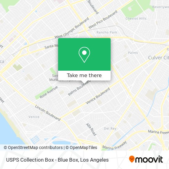 USPS Collection Box - Blue Box map