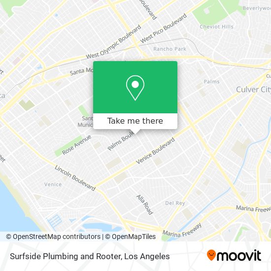 Surfside Plumbing and Rooter map