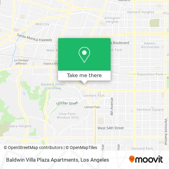 Mapa de Baldwin Villa Plaza Apartments