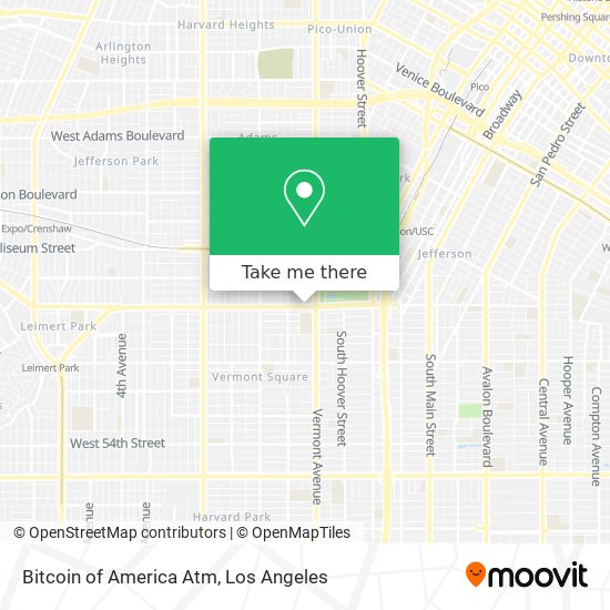 Bitcoin of America Atm map