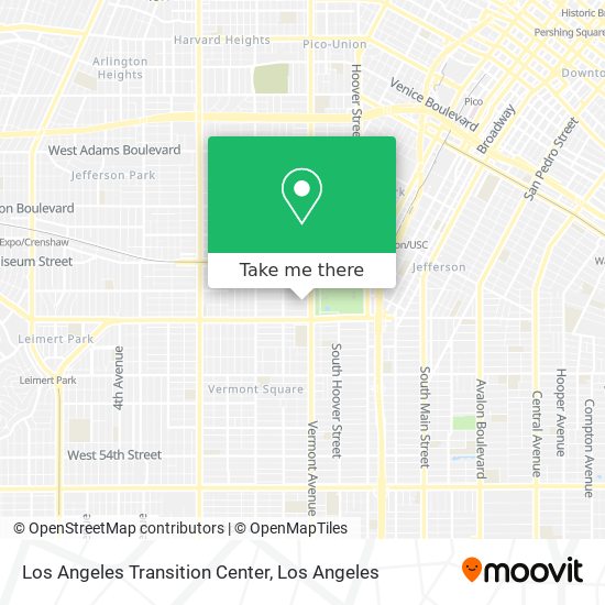 Los Angeles Transition Center map