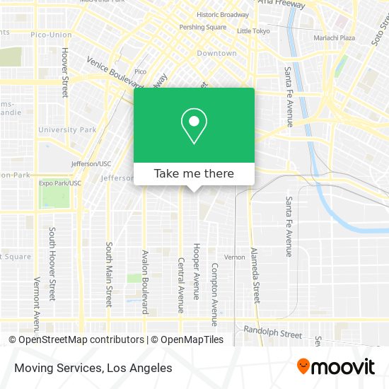 Moving Services map