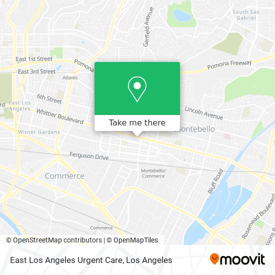 Mapa de East Los Angeles Urgent Care