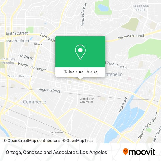 Ortega, Canossa and Associates map