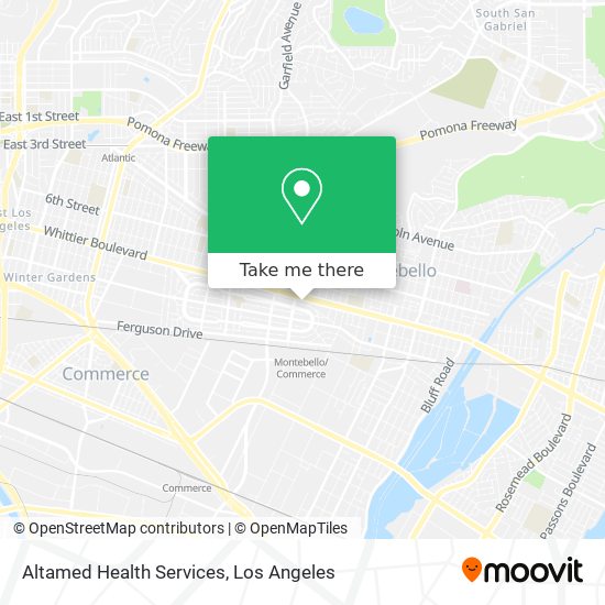 Mapa de Altamed Health Services