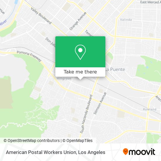 American Postal Workers Union map