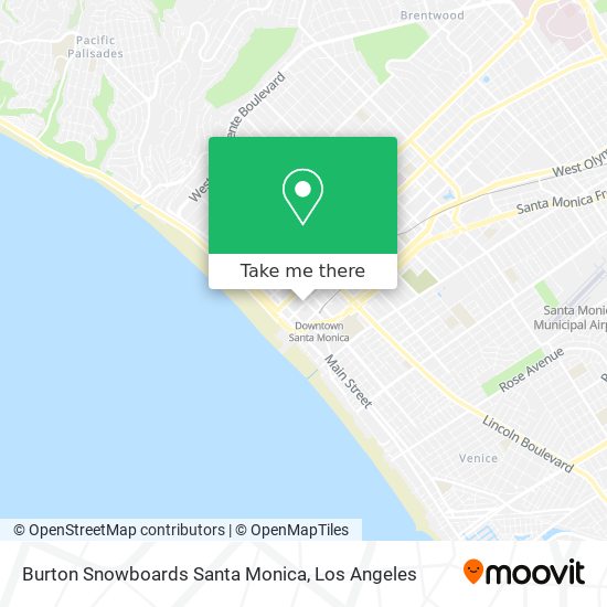 Burton Snowboards Santa Monica map