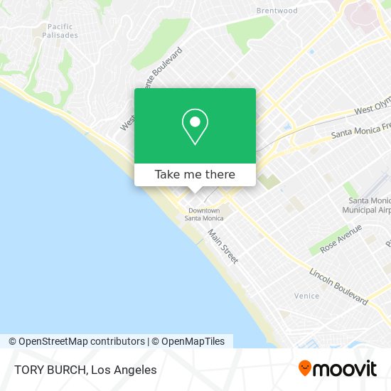 Cómo llegar a TORY BURCH en Santa Monica en Autobús o Tren ligero?
