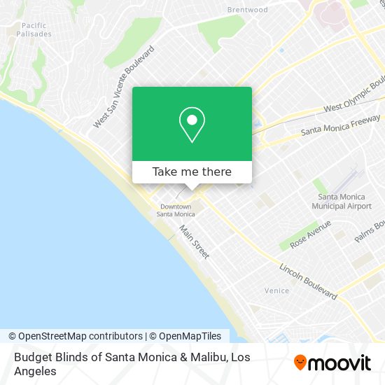 Mapa de Budget Blinds of Santa Monica & Malibu