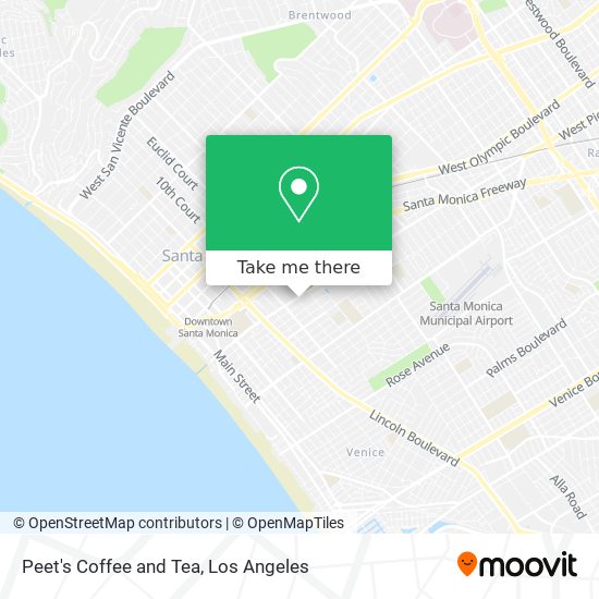 Peet's Coffee and Tea map