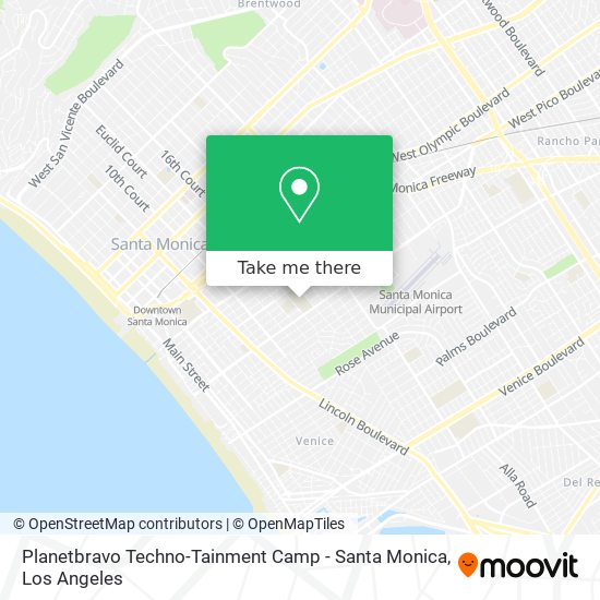 Planetbravo Techno-Tainment Camp - Santa Monica map