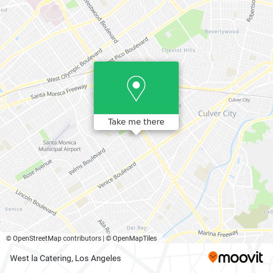 West la Catering map