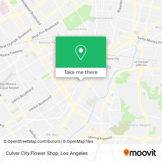 Mapa de Culver City Flower Shop