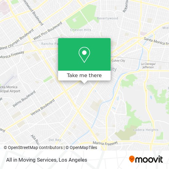 All in Moving Services map