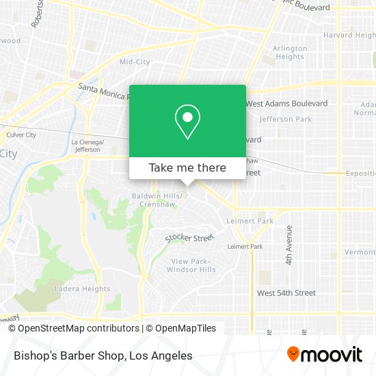 Bishop's Barber Shop map