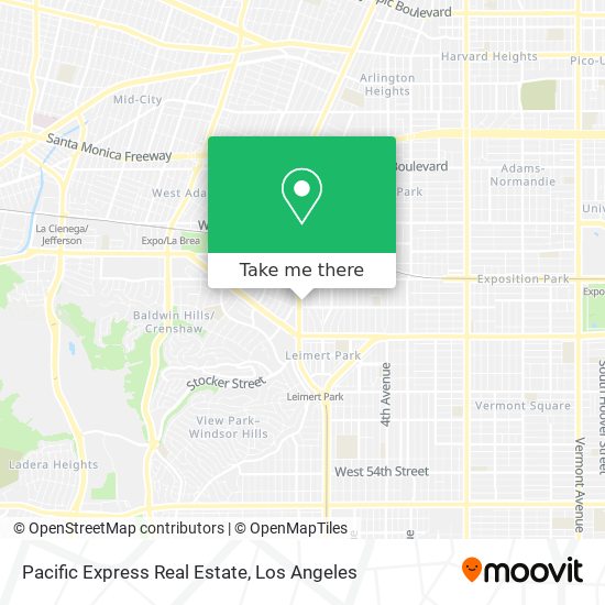 Pacific Express Real Estate map