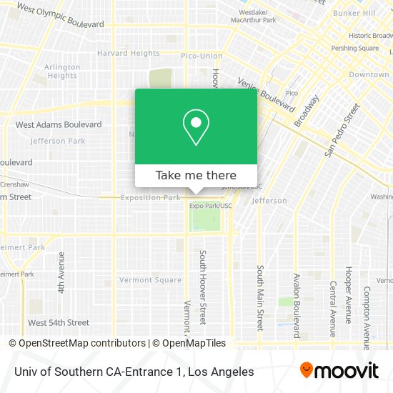 Univ of Southern CA-Entrance 1 map