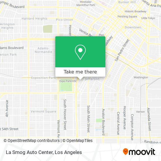 La Smog Auto Center map