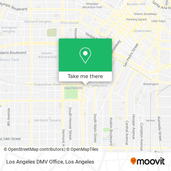 Mapa de Los Angeles DMV Office