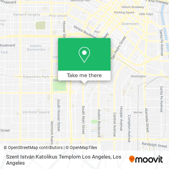 Szent István Katolikus Templom Los Angeles map
