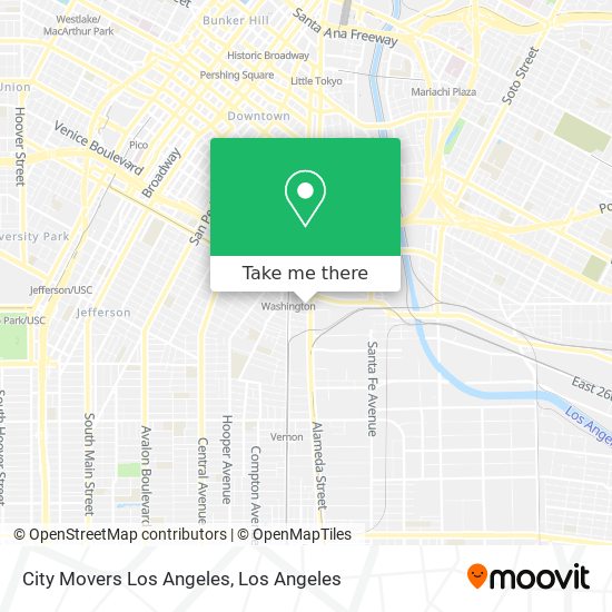 Mapa de City Movers Los Angeles