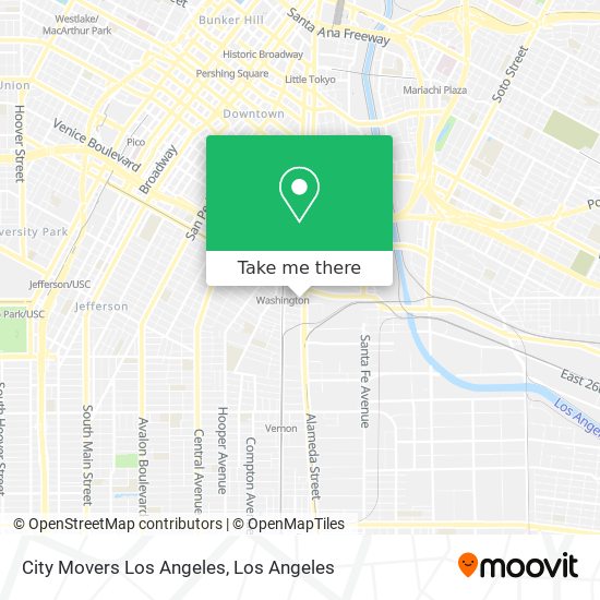 City Movers Los Angeles map