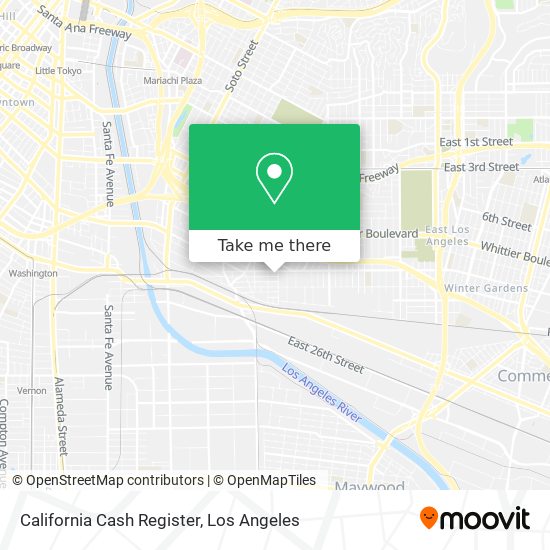 Mapa de California Cash Register