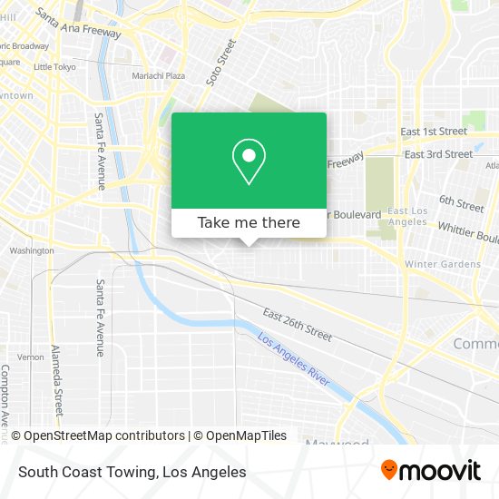 South Coast Towing map