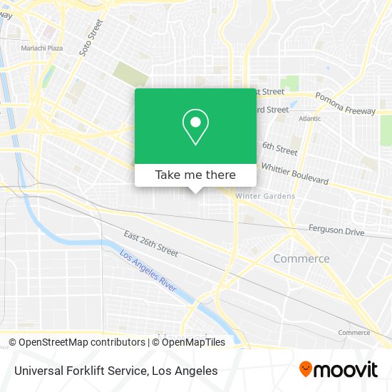 Universal Forklift Service map