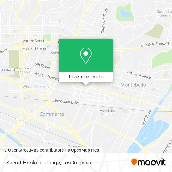 Secret Hookah Lounge map