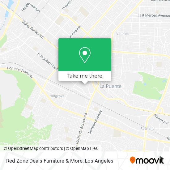 Mapa de Red Zone Deals Furniture & More