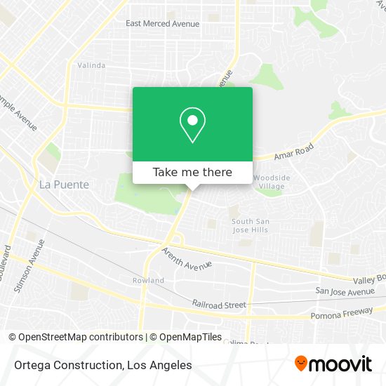 Ortega Construction map