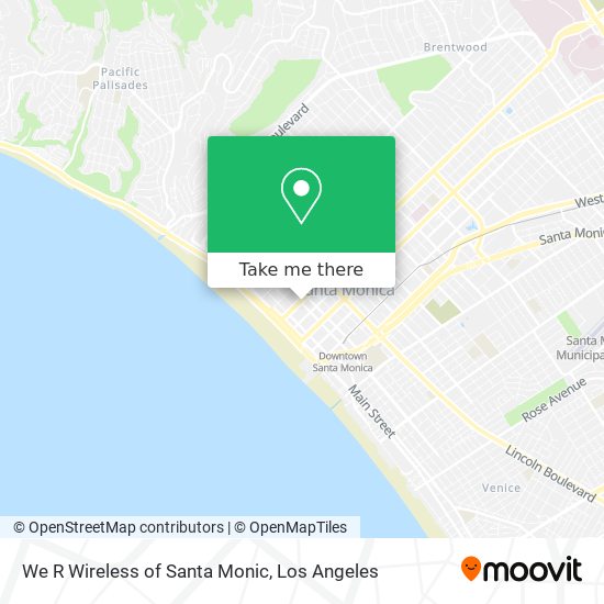 We R Wireless of Santa Monic map