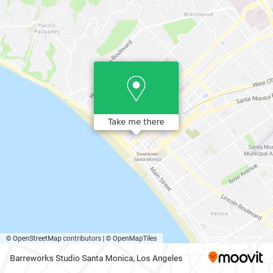 Barreworks Studio Santa Monica map