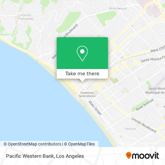 Pacific Western Bank map