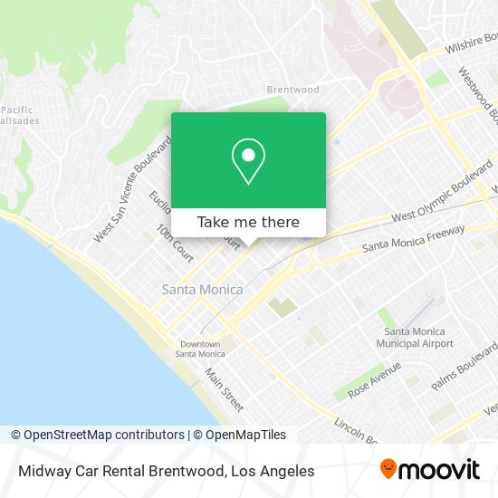 Midway Car Rental Brentwood map