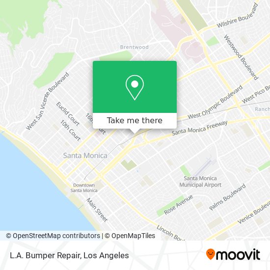 L.A. Bumper Repair map