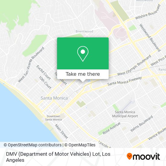 Mapa de DMV (Department of Motor Vehicles) Lot