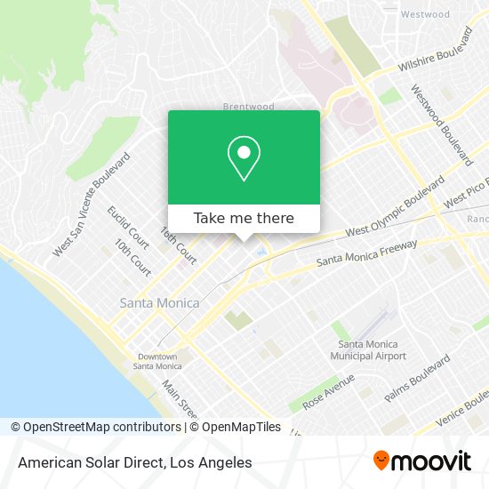 Mapa de American Solar Direct