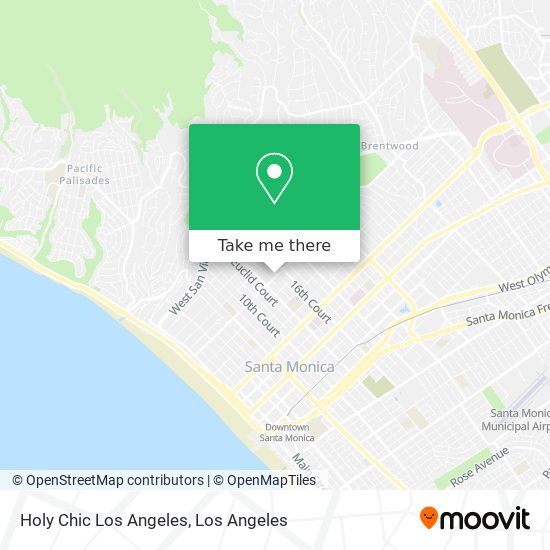 Holy Chic Los Angeles map