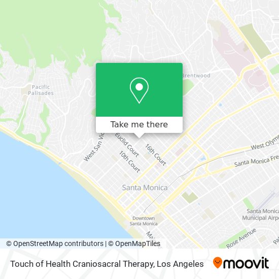 Touch of Health Craniosacral Therapy map