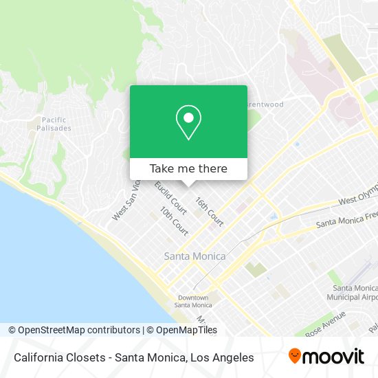 California Closets - Santa Monica map