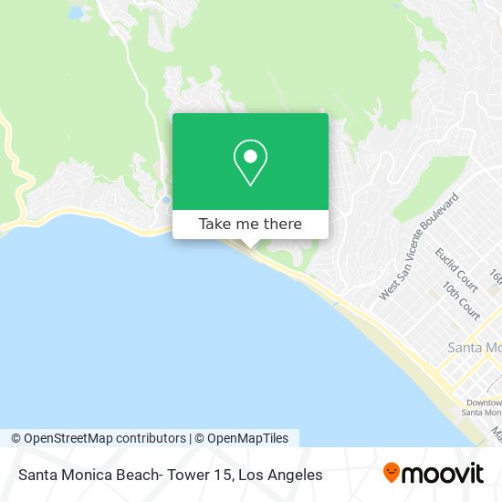 Santa Monica Beach- Tower 15 map