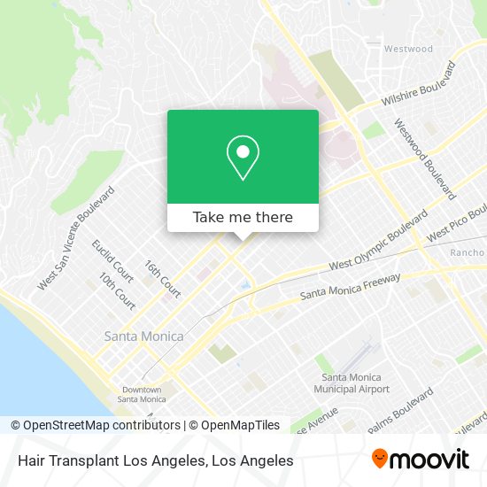 Hair Transplant Los Angeles map