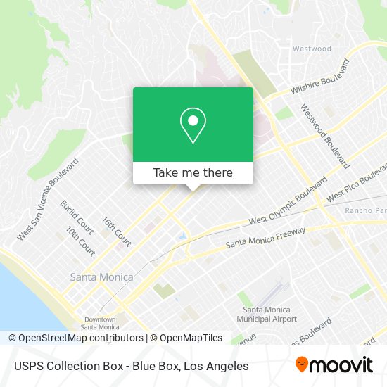 Mapa de USPS Collection Box - Blue Box